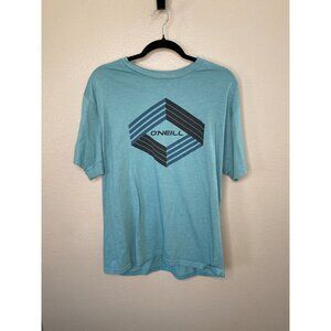 O'Neill Mens Premium T- Shirt L Blue Short Sleeve Crew Neck Cotton Blend